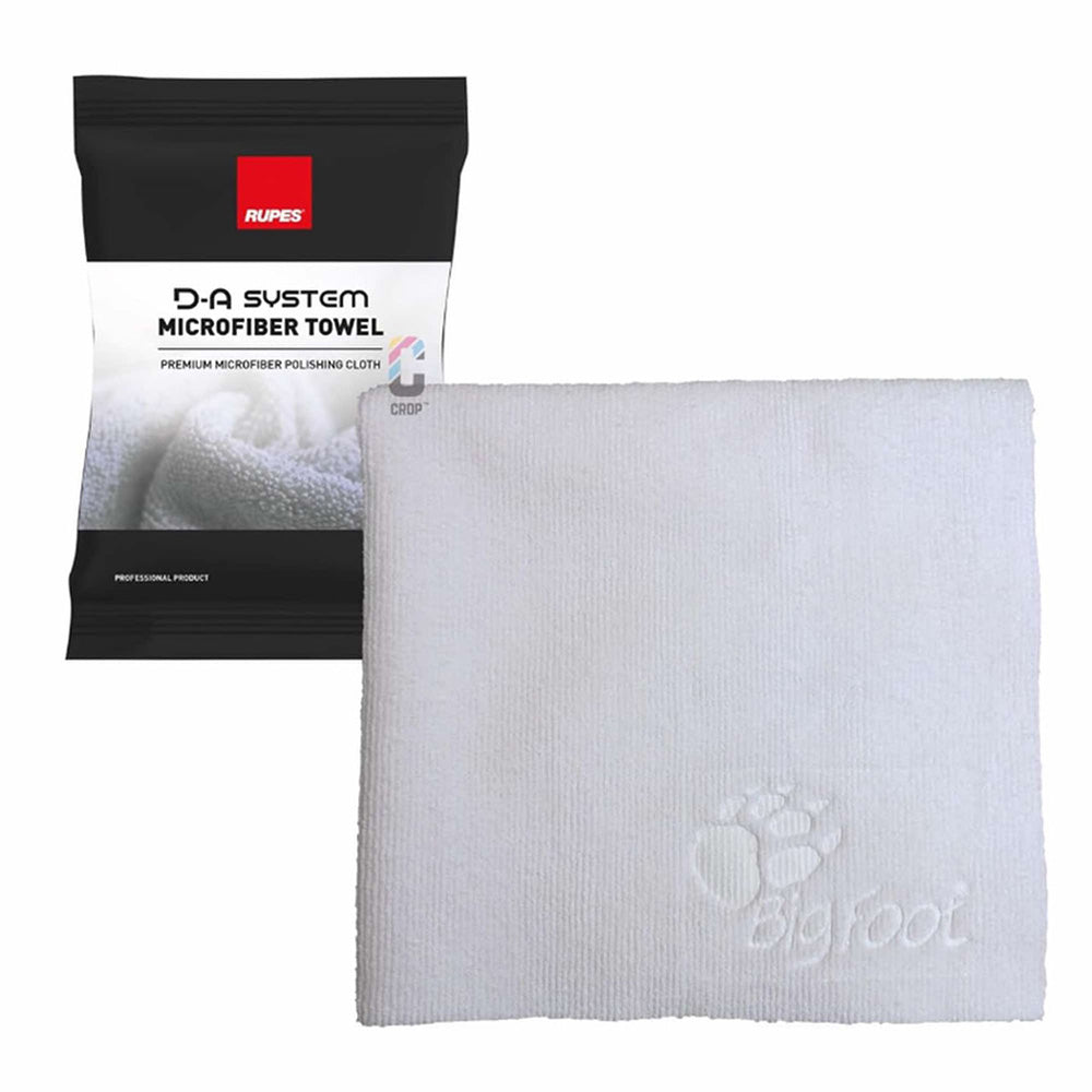 RUPES D-A System Microfiber Towel, 16x16 Inch, White - Made in Italy