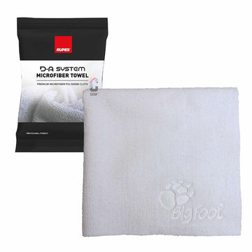 RUPES D-A System Microfiber Towel, 16x16 Inch, White - Made in Italy