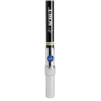 Scout QuickFit VHF Marine Antenna, 8ft, 6db, Black, Foam Filled, Made in Italy