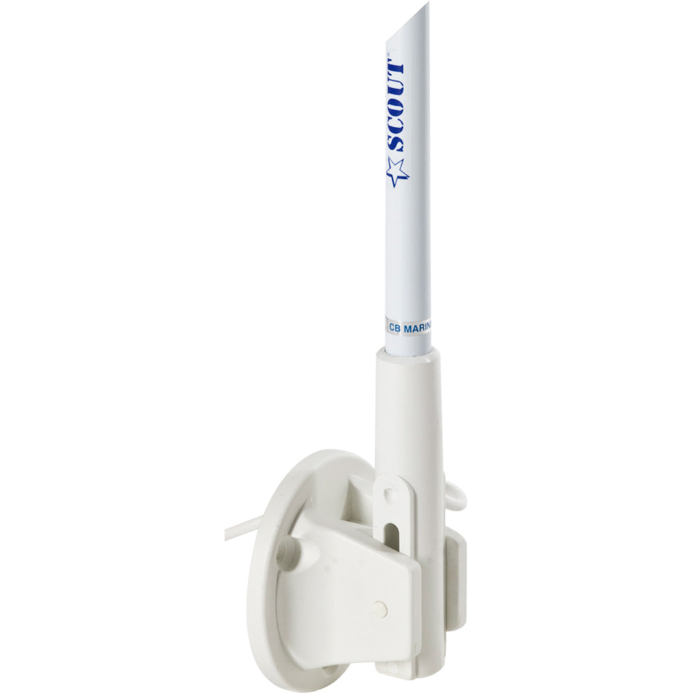 Scout 5' White VHF Antenna with 3dB Gain and Lift & Lay Mount