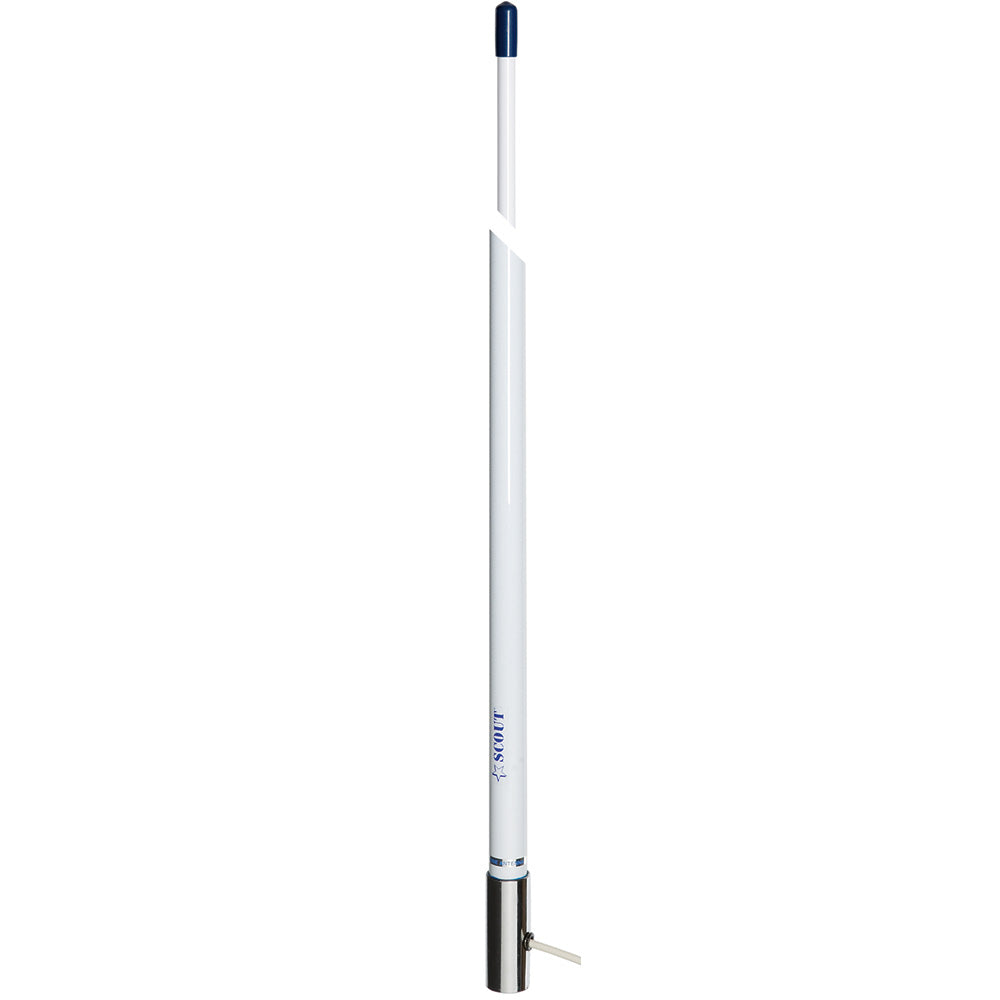 Scout KS-42 8' White VHF Marine Antenna, 6dB Gain, IP69 Waterproof