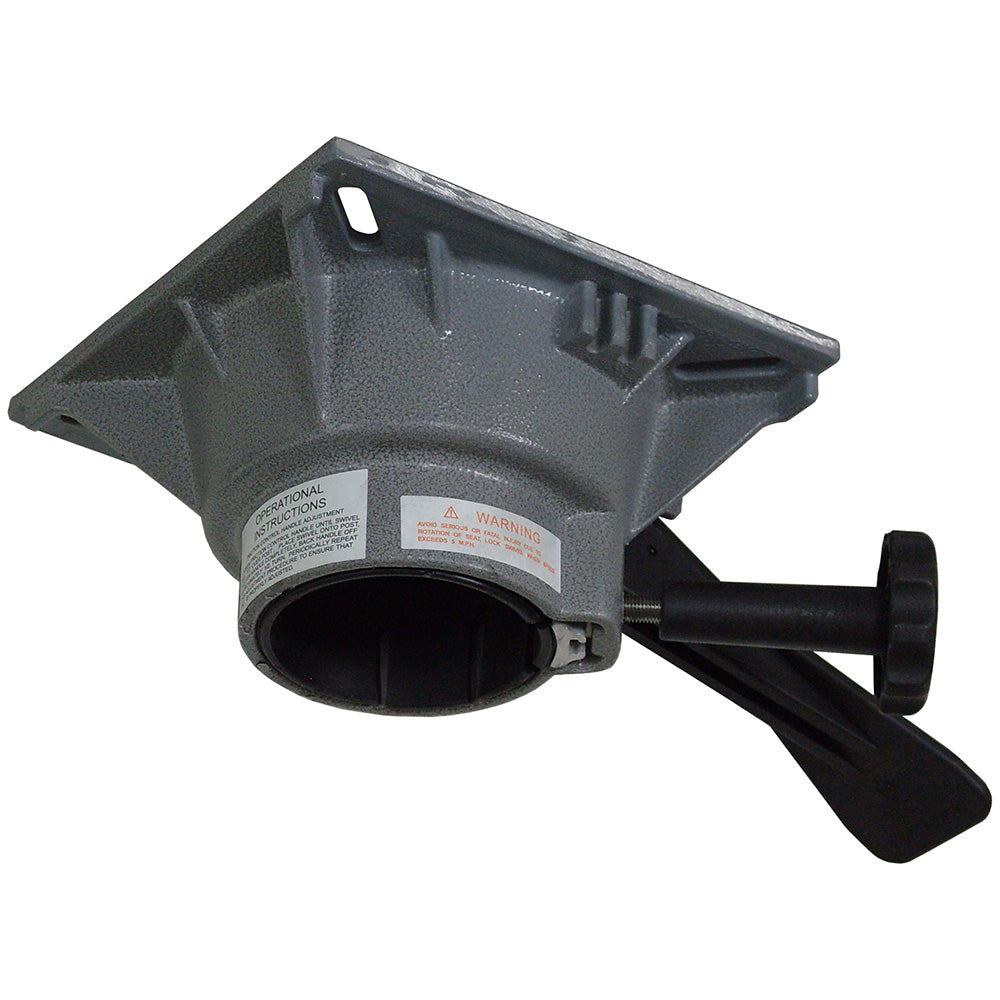 Springfield Marine Trac-Lock III Locking Swivel, 2-7/8" Post Mount, Aluminum