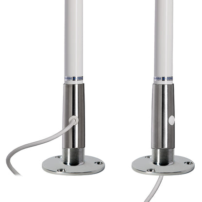 Scout Titan Series 4' White VHF Antenna, 3dB – Made in Italy, IP69 Waterproof