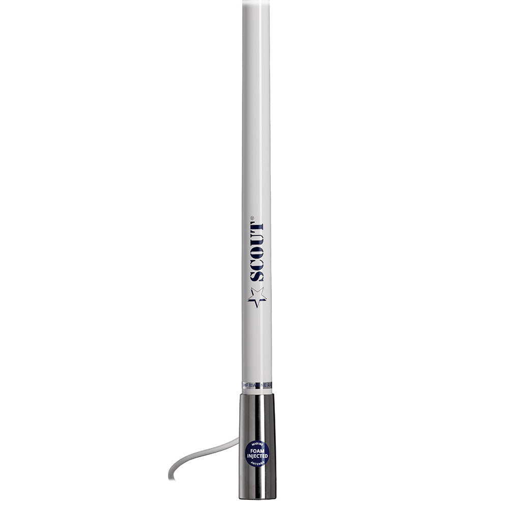 Scout Titan Series 4' White AM/FM Fiberglass Antenna, IP69 Waterproof