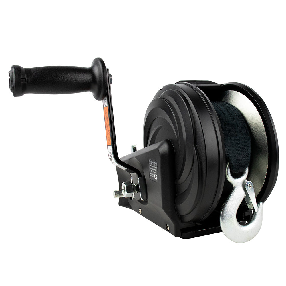 Powerwinch Select Series Winch, 2500lb, 2-Speed, 6" Crank Arm – Carbon Black