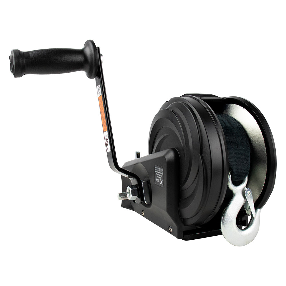 Powerwinch Select Series Winch, 2500lb, 2-Speed, 8" Crank Arm - Carbon Black