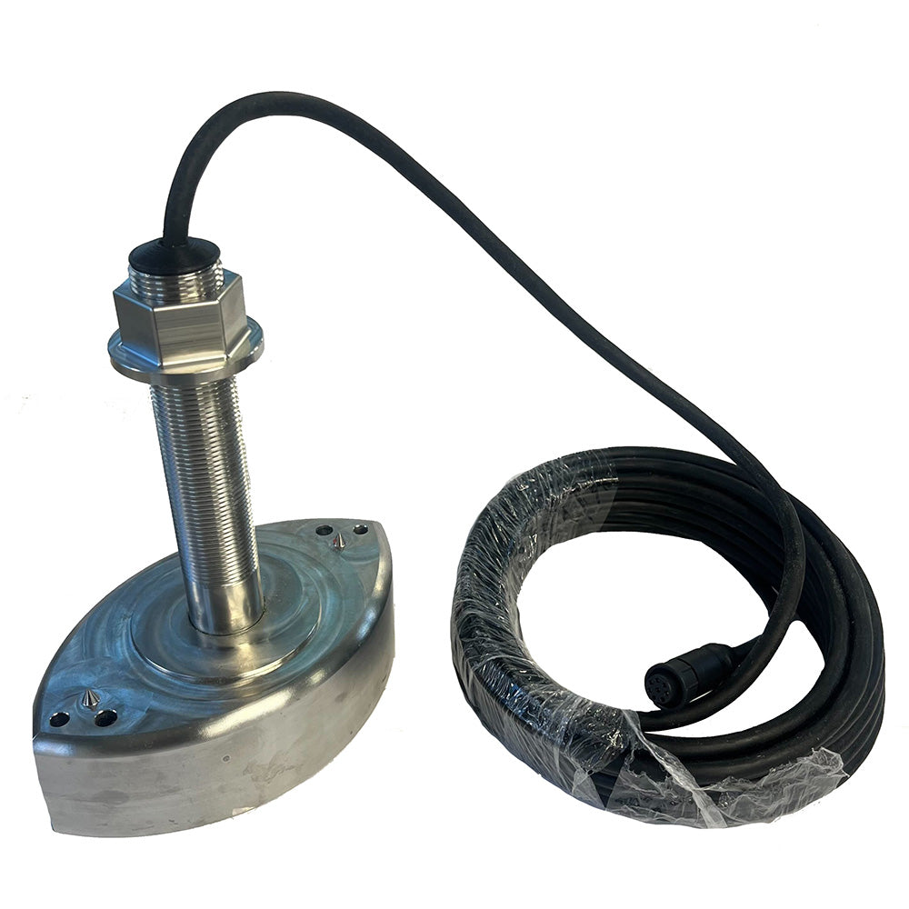 Echonautics ST180D 1kW Thru-Hull Stainless Steel CHIRP Transducer, 50/200kHz