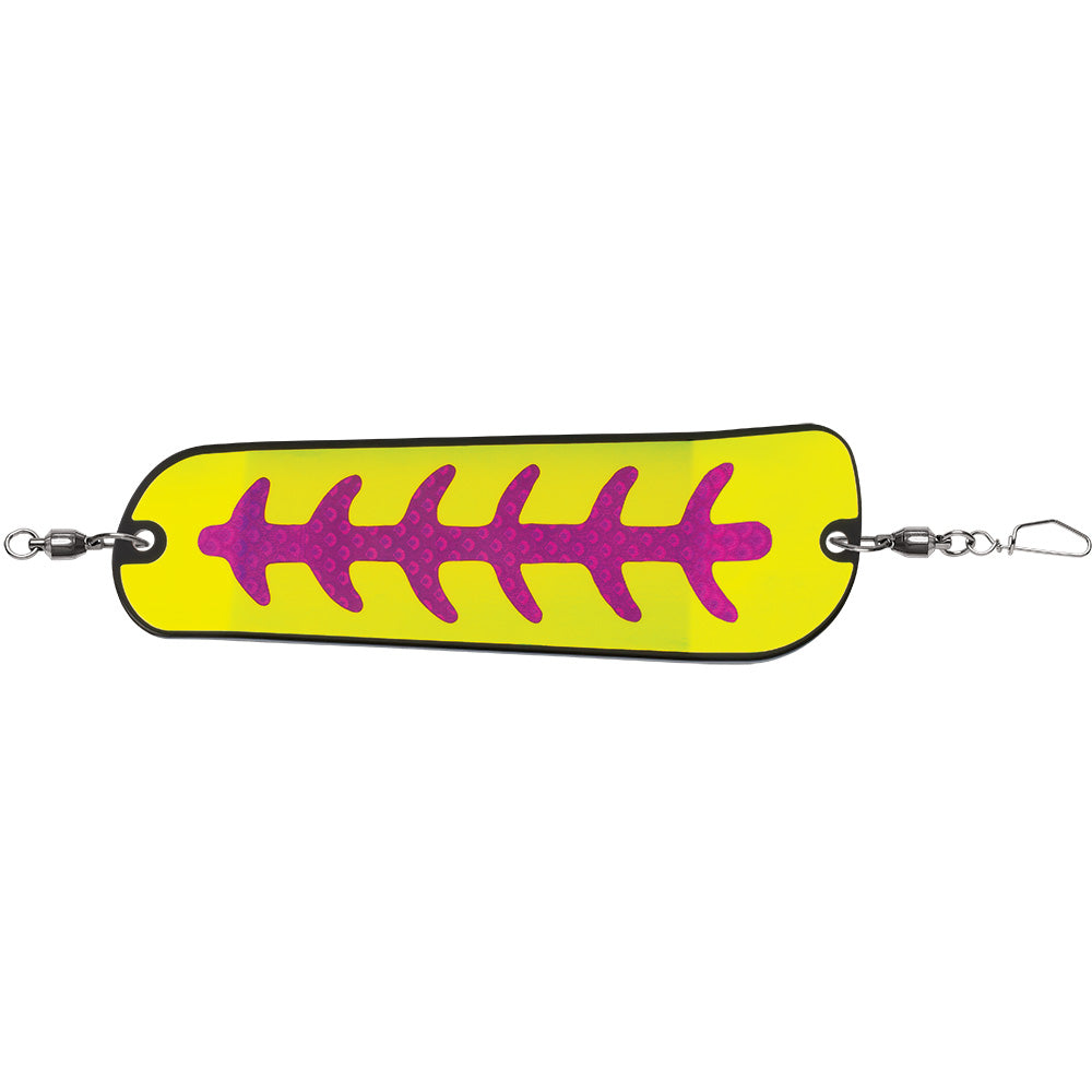 Luhr-Jensen Money Roll Flasher, 8-1/4" Nuclear Carbon Glow