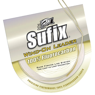 Sufix 700-080F Wind-On 80lb 100% Fluorocarbon Leader, 11 Yds