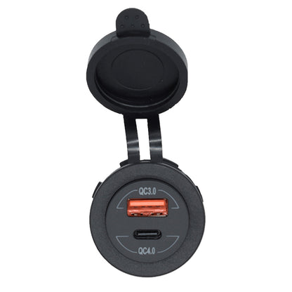 Bluewater 3000-4001A Round Dual USB-C PD & USB-A Charger, 4.8A Total Output, 45W
