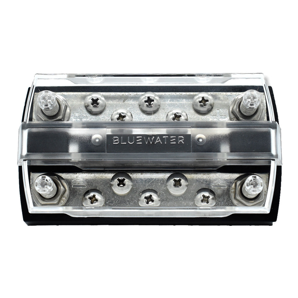 Bluewater Dual Bus 10 Position Busbar, 150 Amp with Dual Input Studs