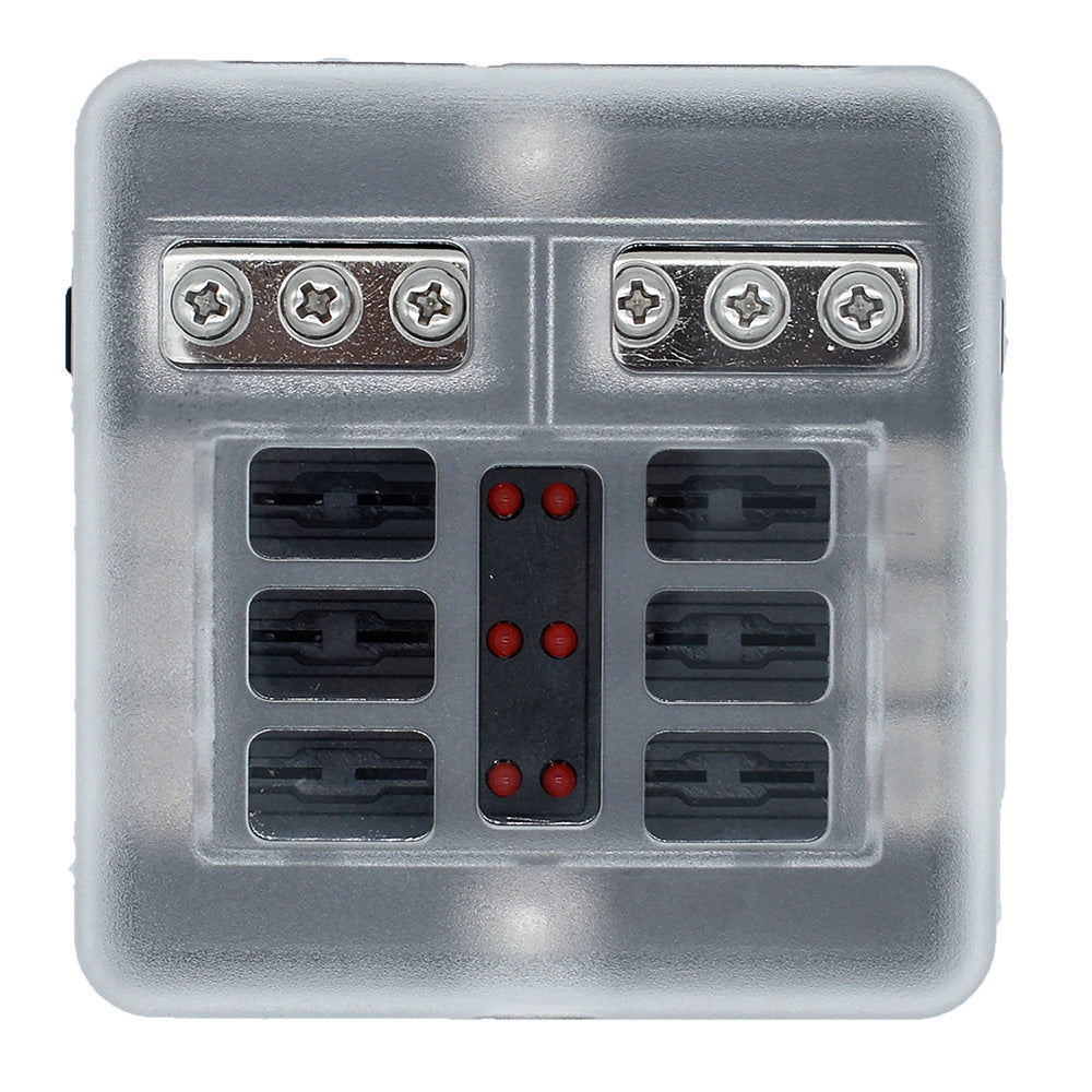 Bluewater 6-Position ATO/ATC LED Fuse Block, 48V DC