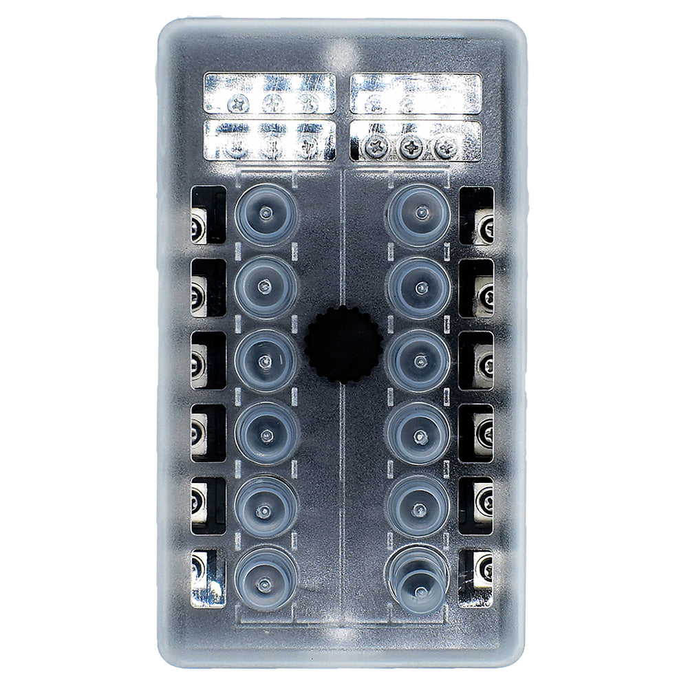 Bluewater 12 Position Circuit Breaker Block with Cover, 48V DC 100A