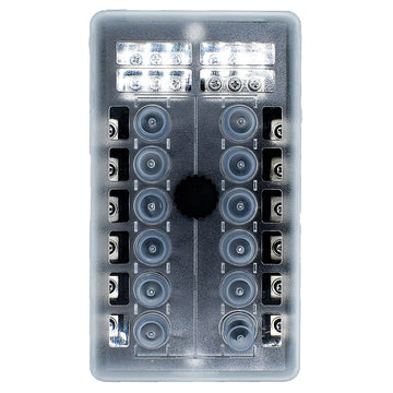 Bluewater 12 Position Circuit Breaker Block with Cover, 48V DC 100A