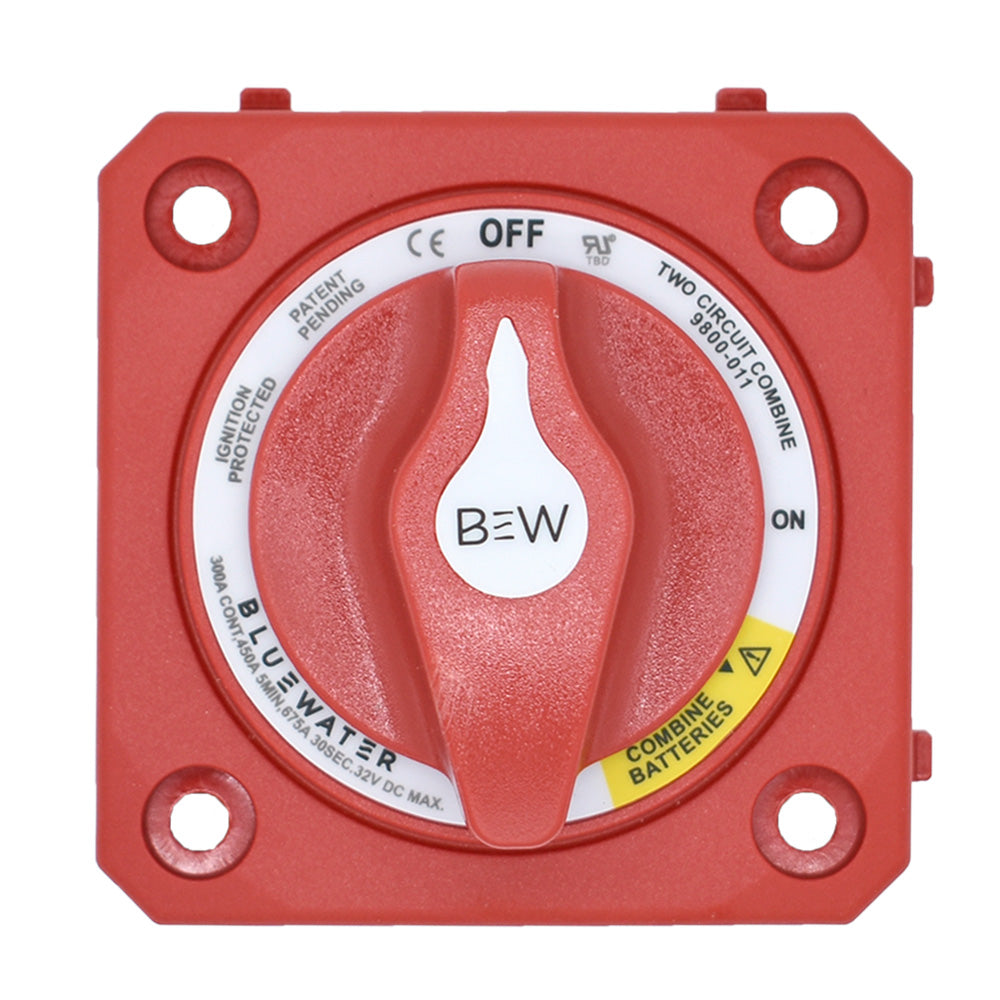 Bluewater Dual Circuit Plus Battery Switch - Panel Mount - 300A