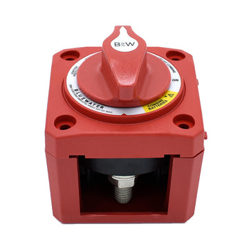 Bluewater Dual Circuit Plus Battery Switch, Off/On Combine, Surface Mount - Red