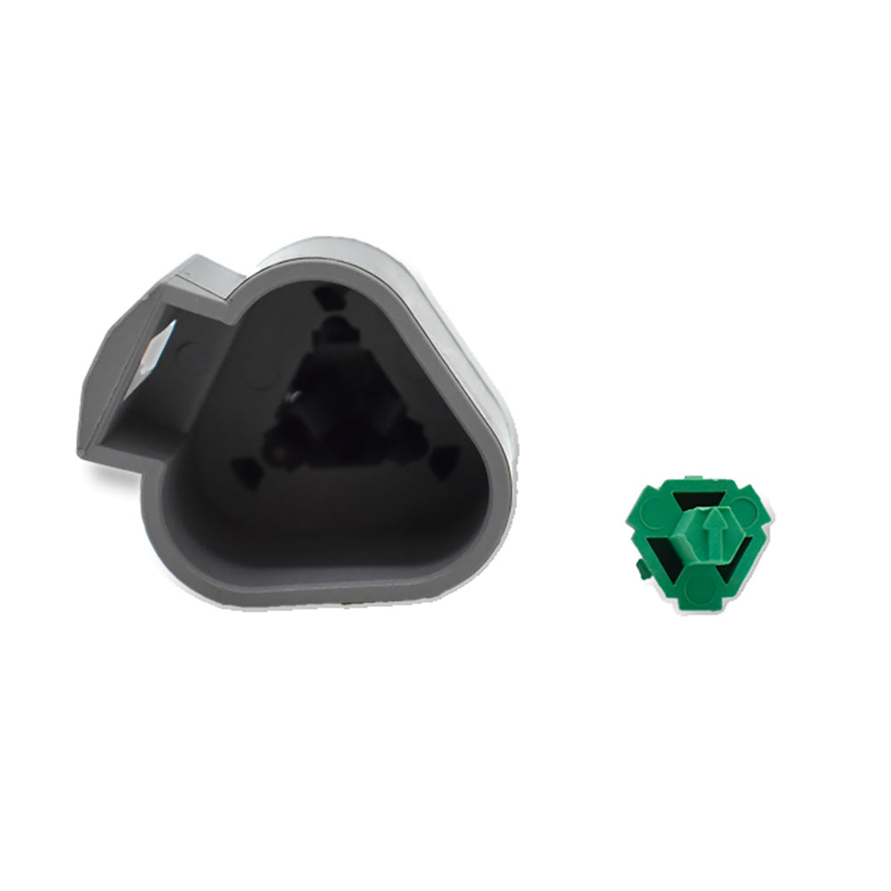 Bluewater 3-Position Male Deutsch-Compatible Connector with Wedge Lock, DT04-3P, 100-Pack