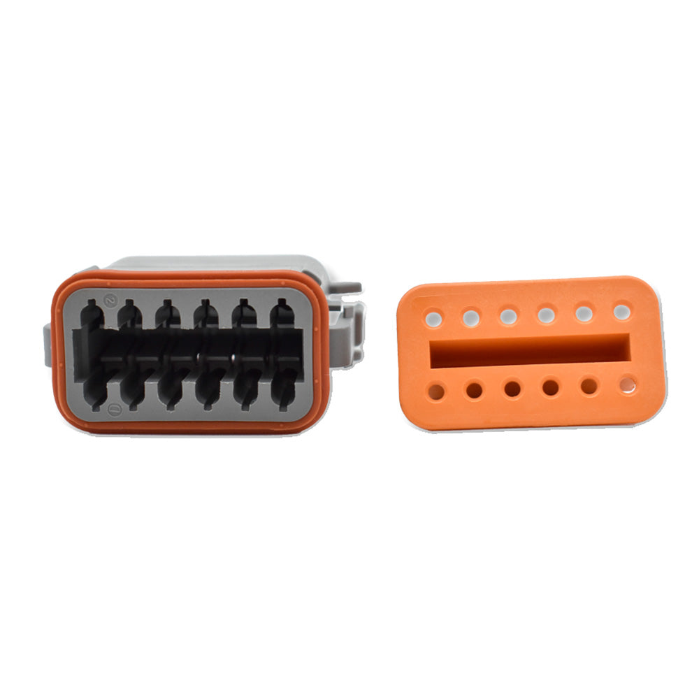 Bluewater 12-Position Female DT Connector with Wedge Lock, 100-Pack