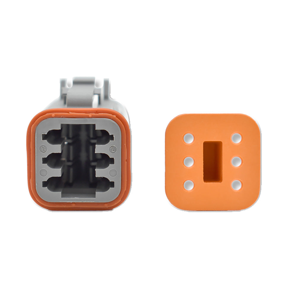 Bluewater 6-Position Female Deutsch DT Series Connector with Wedge Lock