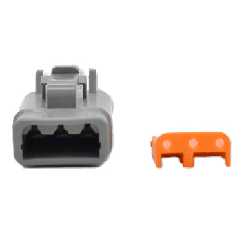 Bluewater 3 Position DTM Female Connector with Wedge Lock, 100-Pack