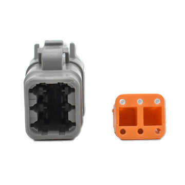 Bluewater 6-Position DTM Female Connector with Wedge Lock, DTM06-6S
