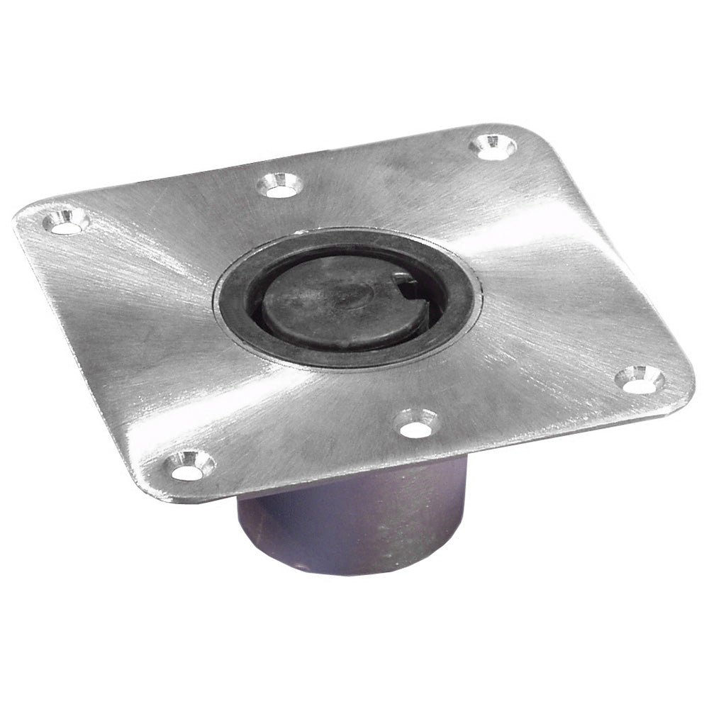 Springfield Marine 2-3/8 in. Plug-In Stainless Steel Square Base - 7 in. x 7 in.