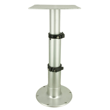Springfield Marine 3-Stage Adjustable Table Pedestal, 14-28" - Clear Anodized