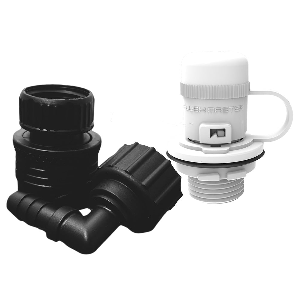 Flushmaster Flush Port Quick Connect, Mercury White