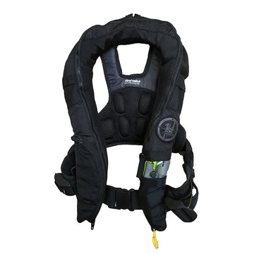 First Watch Auto/Manual Convertible 38g Inflatable PFD, Black – USCG Approved