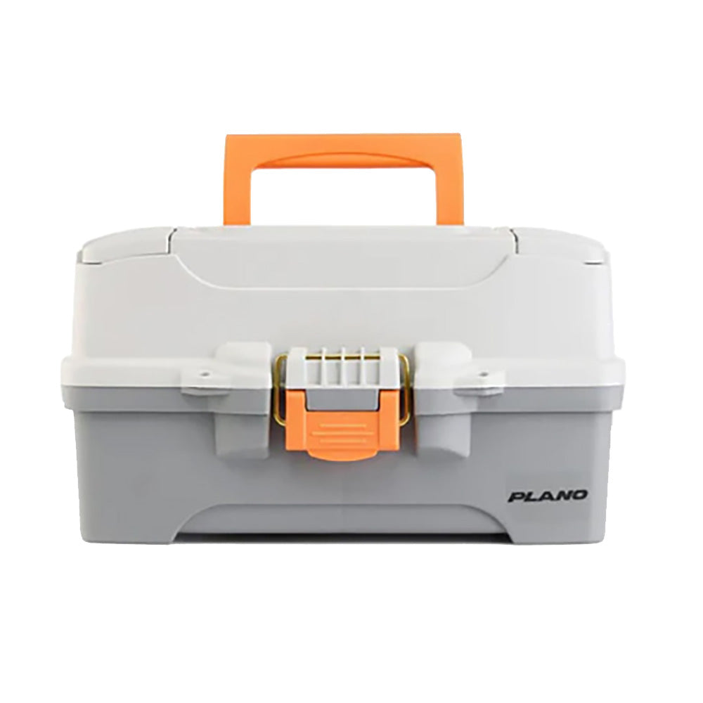 Plano Two-Tray Tackle Box, Light Grey/Dark Grey, Model OB2TRAYTBGRAYGRAY