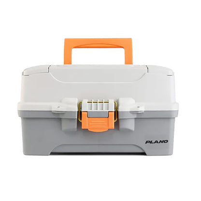 Plano Two-Tray Tackle Box, Light Grey/Dark Grey, Model OB2TRAYTBGRAYGRAY