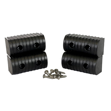 Caliber BunkWrap End Cap, 2x4", Black, 4-Pack with Stainless Steel Hardware
