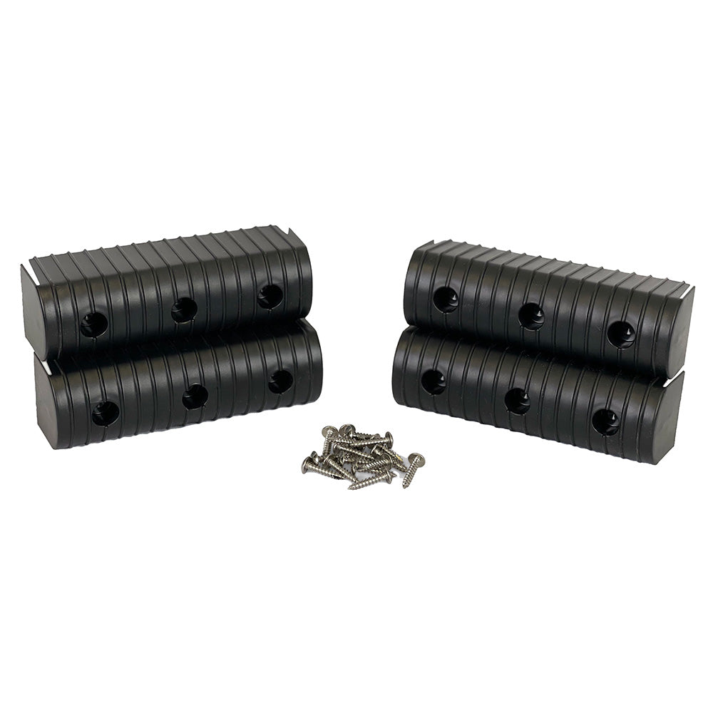 Caliber BunkWrap 2x6 in. End Cap Accessory Kit, Black, 4-Pack