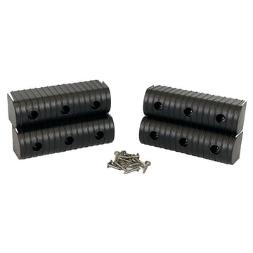 Caliber BunkWrap 2x6 in. End Cap Accessory Kit, Black, 4-Pack