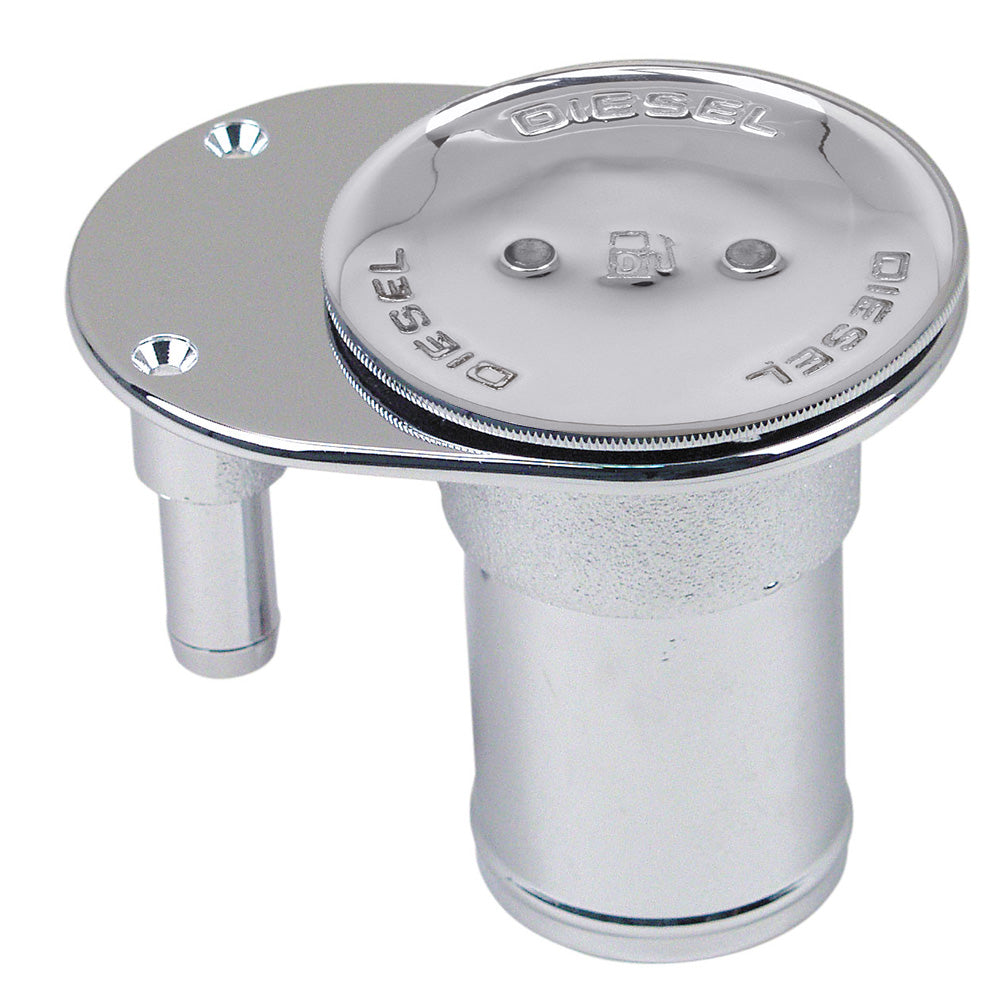 Perko Combination Gas Fill & Tank Vent, 2" Hose, Diesel, Chrome Plated Bronze