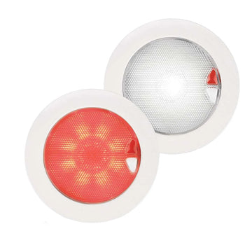 Hella Marine EuroLED150 Red/White Touch Switch, 150mm Round, Dimmable