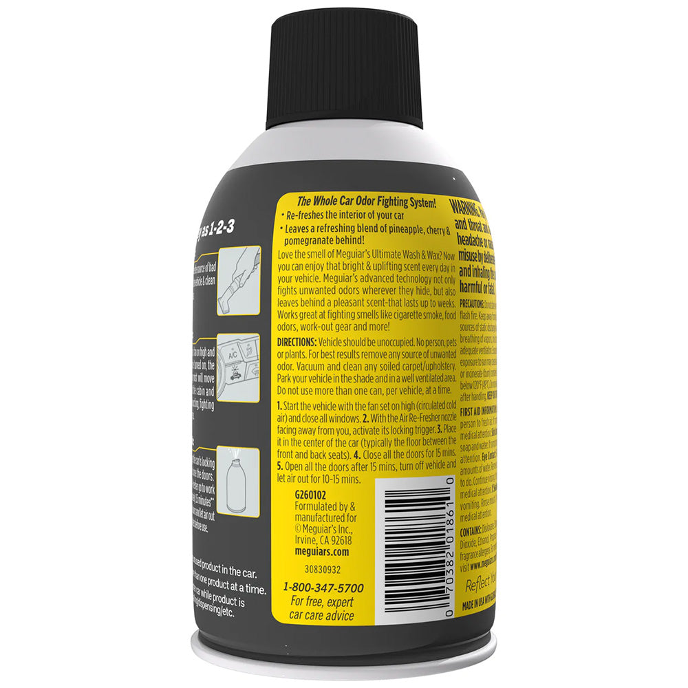 Meguiar's Ultimate Whole Car Air Re-Fresher Aerosol, Ultimate Scent with Molecular Odor Elimination