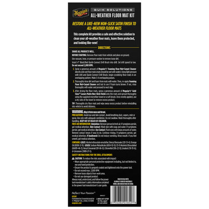 Meguiar's All-Weather Floor Mat Kit - Deep Cleaning & UV Protection
