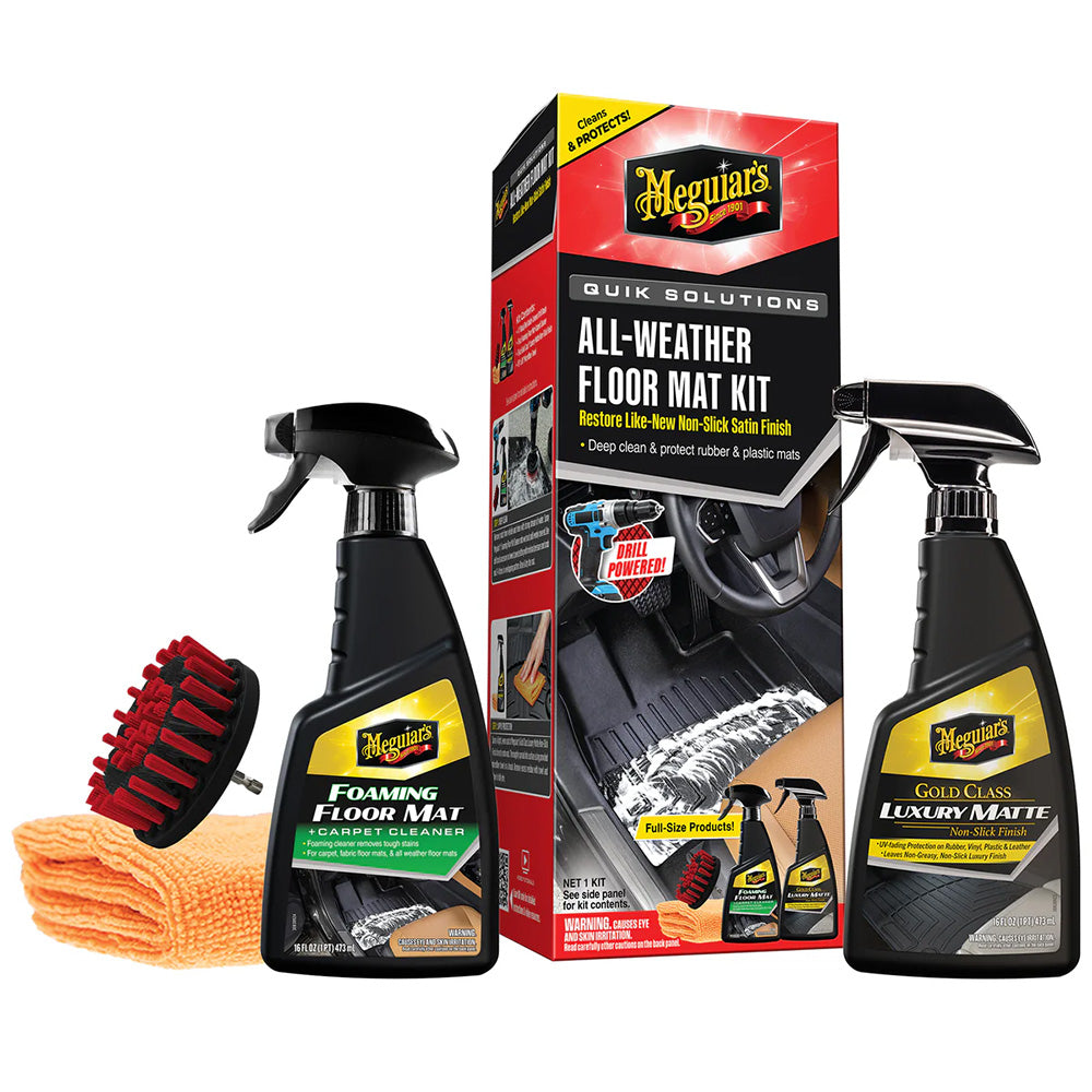 Meguiar's All-Weather Floor Mat Kit - Deep Cleaning & UV Protection