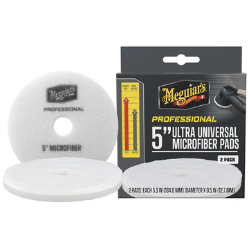 Meguiar's Professional Ultra Universal Microfiber Pads, 5-Inch (2-Pack)