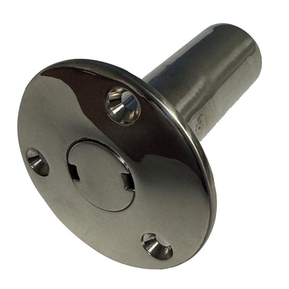 TACO Marine Stainless Steel J-Lock Sunshade Base Receiver, 90 Degree