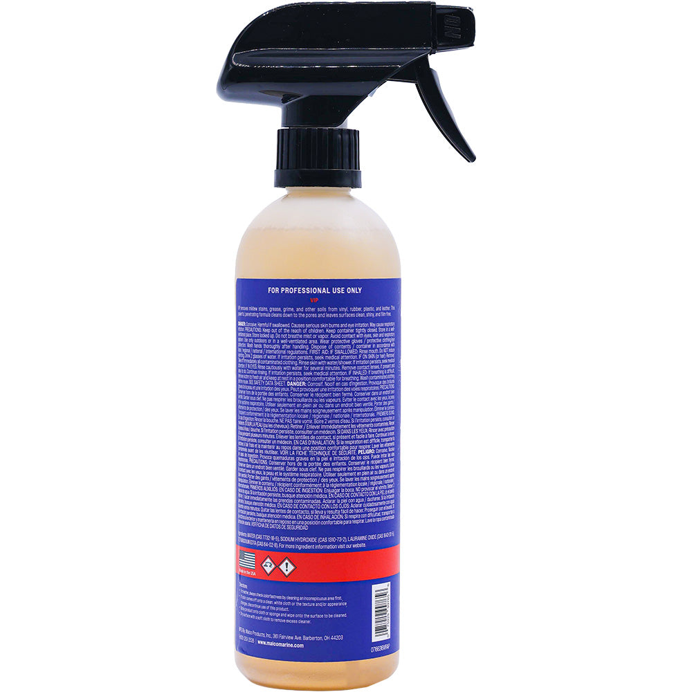 Malco Marine VIP Vinyl & Plastic Cleaner, 16oz – Film-Free Finish
