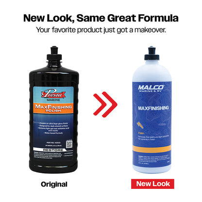 Malco Marine MaxFinishing Polish, 32oz – All-in-One Swirl Remover