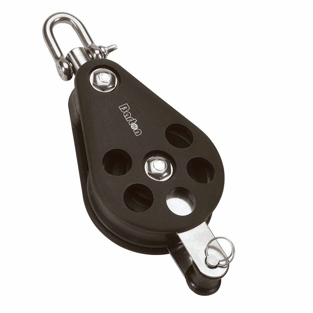 Barton Marine Size 5 54mm Single Swivel & Becket Pulley Block