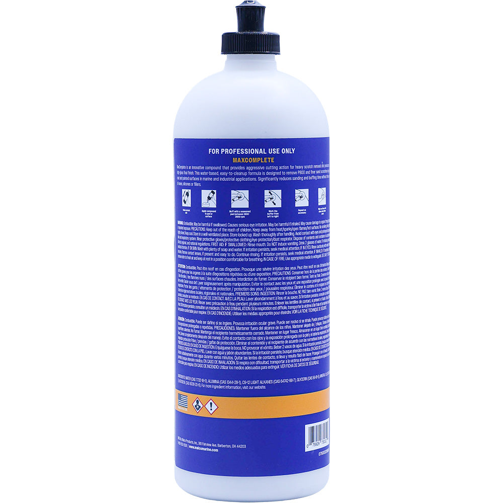 Malco MaxComplete Compound, 32oz – One-Step Marine & Automotive Restoration