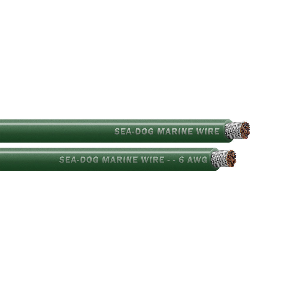 Sea-Dog 6 AWG Green Tinned Copper Battery Cable, 25 ft.