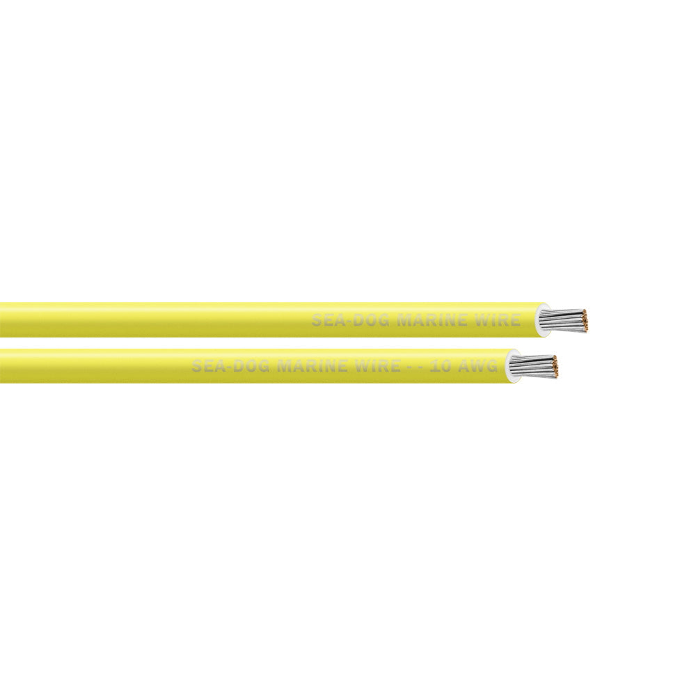 Sea-Dog 10 AWG Yellow Tinned Marine Primary Wire, 100 ft – UL Listed