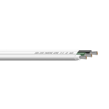 Sea-Dog 12/3 AWG Flat Triplex Wire - White/Green/Black - 100'