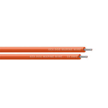 Sea-Dog 18 AWG Orange Primary Marine Wire, 25 ft – UL Listed, USA Made