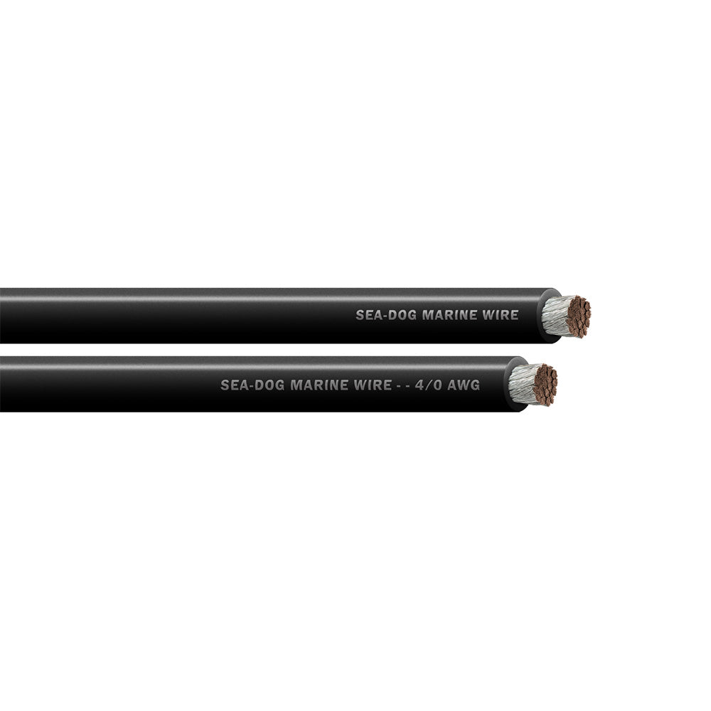 Sea-Dog 4/0 AWG Black Marine Battery Cable, 25 ft – UL Listed, Made in USA